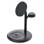 MagScape magnetická bezdrôtová 3v1 nabíjačka MagSafe čierna