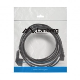 Napájací kábel CEE 7/7 – IEC 320 C13, 5 m, VDE, čierny Lanberg