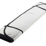 Slnečná clona na čelné sklo auta, reflexná fólia s prísavkami 130 × 60 cm