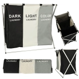 Trojkomorový kôš na bielizeň s organizérom 135 l