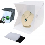 Svetelný beztieňový fotostan s LED pásikom 20 diód, 24 × 22 × 24 cm