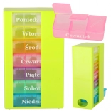 Týždenný organizér na tablety s 3 priehradkami na deň