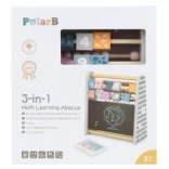 Drevené počítadlo 3 v 1 s tabuľou a číslami