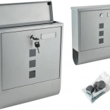 Veľká šedá poštová schránka s funkciou ochrany pred poveternostnými vplyvmi