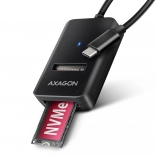 AXAGON adaptér USB 3.2 Gen 2 pre M.2 NVMe/SATA SSD s káblom USB‑C 10 cm