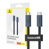 USB‑C kábel BASEUS Flash 240 W, 1 m, opletený, 40 Gbps