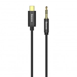Audio kábel Baseus USB-C na 3,5 mm jack čierny 1,2 m