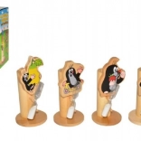 Drevený stojan na kefku Krtko s kvetom