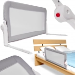 Ochranná zábrana na posteľ 120 cm sivá