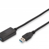 Aktívny predlžovací kábel USB 3.0 Typ A/A čierny 5m