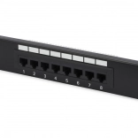 Patch panel 10" 8 portov kat. 5e U/UTP 1U čierny DIGITUS