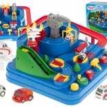 Interaktívna závodná dráha s prekážkami a parkovaním