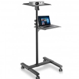 Mobilný kovový stolík na projektor s nastaviteľnými policami