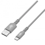 Silikónový kábel USB–USB‑C 1 m, sivý, Quick Charge