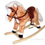 Hojdací koník s efektmi hnedý