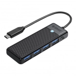 Orico USB hub 4× USB‑A 3.0 (čierny)