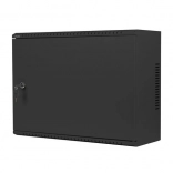 Nástenná racková šatníková skriňa 19 palcov 4U+3U 540x200 nízkoprofilová čierna