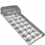 Nafukovacie plážové ležadlo s operadlom chrbta, strieborné