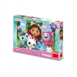 Puzzle Gabbyho domček v záhrade 24 dielikov