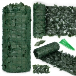 Umelý brečtanový plot 500 × 50 cm, tmavozelený zásten na balkón a plot