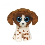 Plyšák Ty Beanie Boos psík Muddles, hnedo-biely, 15 cm