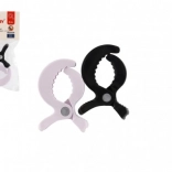 Klipy na kočík čiernobiele 2 ks