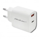 Sieťová nabíjačka 18W USB-C PD a QC 3.0 Biela