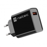 Sieťová nabíjačka NATEC ribera 1× USB‑A 18 W, čierna