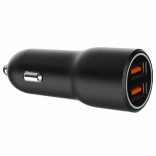 duálny USB-A auto nabíjačka QC3.0 36W čierna