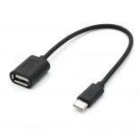 OTG kábel USB‑C na USB‑A, 15 cm, čierny