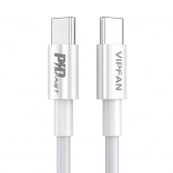 Kábel USB-C na USB-C Vipfan P02 1 m biely