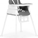 ECOTOYS skladacia detská jedálenská stolička 3 v 1 sivá