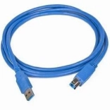USB 3.0 kábel AB (AM–BM) 1,8 m modrý