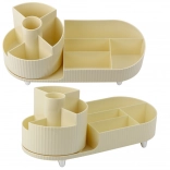 Organizér na kozmetiku s otočným mechanizmom béžový