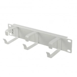 Organizér káblov 10" s 3 kovovými držiakmi typ B, sivý