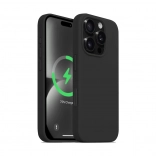 Silikónové magnetické puzdro Color Cover pre iPhone 16 Pro, čierne