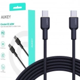 Aukey USB‑C na USB‑C kábel 1 m s nylonovým opletením, 60 W PD, 3 A