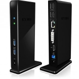 Stolová dokovacia stanica ICY BOX s USB, HDMI, LAN, DVI-I a mikrofónnym vstupom