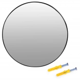 Nástenné zrkadlo s čiernym hliníkovým rámom