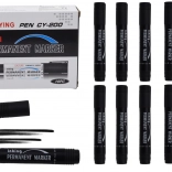 Sada vodoodolných permanentných popisovačov, čierna, 10 ks