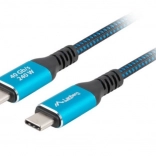 Kábel USB-C Lanberg USB4 1.5M 240W čierno-modrý