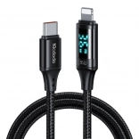 Mcdodo USB‑C na Lightning kábel 36 W s LED displejom 1,2 m čierny