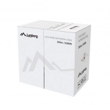 sieťový kábel LAN UTP Cat6 CU 305 m, pevný vodič, sivý