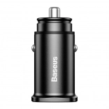 Baseus autoadaptér 2×USB 30 W s rýchlym nabíjaním QC 3.0 (čierny)