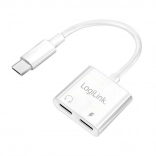LogiLink USB‑C adaptér s nabíjaním 60 W PD a audio konektorom