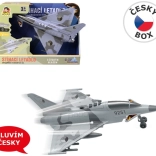 Stíhacie lietadlo na zotrvačník so svetlom a zvukom