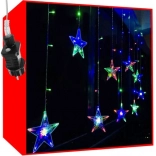 Svetelný záves s hviezdičkami 108 LED viacfarebný