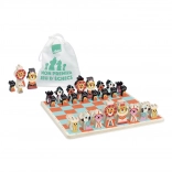 Drevené šachy s motívom zvierat pre deti