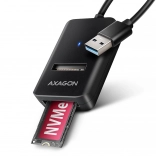 AXAGON ADM2-AM adaptér M.2 NVMe/SATA na USB 3.2 Gen 2 (10 Gb/s) s káblom USB‑A 10 cm
