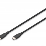 Silikónový USB-C kábel na pripojenie - USB-C, USB 2.0 60W, 1m čierny